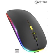 Resim Rgb Ledli Şarj Edilebilir Sessiz Tıklamalı Ergonomik Çift Modlu Kablosuz Bluetooth Mouse Gtx 