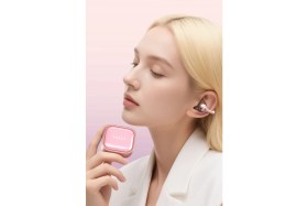 Resim Earldom TWS49 Bt 6.0 Ipx4 Destekli Air Guided Ear-Clip Kablosuz Tws Kulaklık - Pembe 