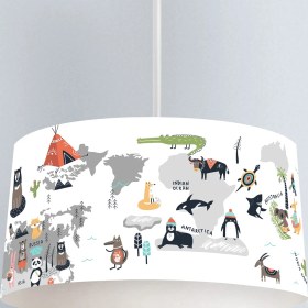 Resim instababyrooms Çocuk Odası Dijital Baskılı Dekoratif Sarkıt Avize Model 290 