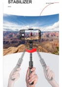 Resim Asfal 70 Cm Bluetooth Kumandalı Gimbal, Telefon Sabitleyici Selfie Çubuğu, Katlanabilir Taşınabilir Tripod 