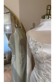Resim MODA Saten gelinlik 