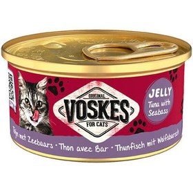 Resim Voskes Ton Balıklı ve Levrek Jelly Kedi Yaş Konservesi 85 Gr 