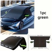 Resim Topshop1 1 Adet Green Reflective Oksford Kumaş Araç Ön Cam Kılıfı Karlı Ve Güneşli Havalar İçin Mevsim Geçişlerinde Kullanım Kolay 