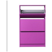 Resim Flat Duo 3 Katlı Geniş Ayakkabılık-Mor 73x119x26 cm (GxYxD) Mor 