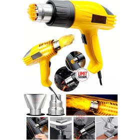 Resim Pro 2000W Hızlıyüksek Bakır Sargılı 2 Kademeli Isı Ayarlı Sıcak Hava Üfleme Tabancası Set 
