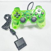 Resim Yeşil Kablolu Gamepad Sony Ps2 Denetleyicisi İçin Sony Ps2/psx Joystick Sony Psone Joypad Kablolu Denetleyici Oyun Denetleyicisi Marka 