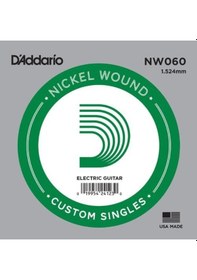 Resim D'addario Nw060 Nickel Wound Elektro Ve Akustik Gitar Tek Teli - 