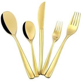 Resim Mikasa Moor Brillante Gold 30 Parça Çatal Kaşık Bıçak Seti P050.372941 Altın 