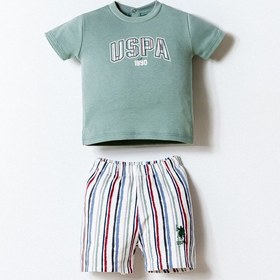 Resim U.s. Polo Assn. Erkek Bebek Yeşil Şort Takım 5274-49963 Yeşil 