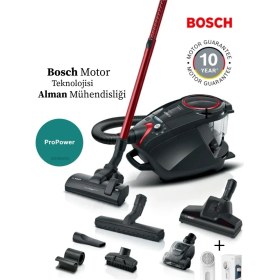 Resim Bosch Turbo Başlıklı Serie 8 Toz Torbasız Süpürge Pro Power 10 Yıl Motor Garantisi + Mini Hav-yün temizleyici 