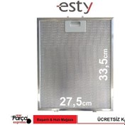 Resim Esty Uyumlu 3155 60Lik Davlumbaz Filtresi Aspiratör Metal Filtre 275X335 - 444119202 