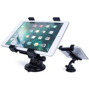 Resim 7-14 İnç Tablet İçin Araç Kontrol Paneli Tablet Tutacağı 360 Döndürme Ön Cam Vantuz İpad Tutucu 