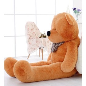 Resim Sole % 100 Yerli - Papyonlu Sevimli Büyük Peluş Ayıcık, 130 cm 