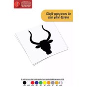 Resim Boğa - Araç, Oto, Laptop, Duvar Uyumlu Sticker 25 35 Cm 