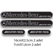Resim Mercedes 3d Damla 4'lü Oto Sticker Set 1 