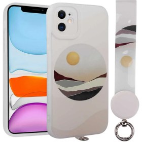 Resim Nezih Case Apple iPhone 11 Uyumlu El Askılı Desenli Arte Silikon Kılıf No2 