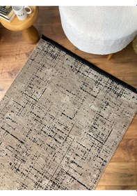 Resim Şönil Dokuma Kayma Yapmaz Makinede Yıkanabilir Leke Tutmaz Kesme Bohem Kilim Vizon 2 Vizon Vizon 