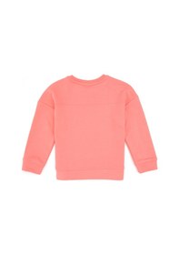 Resim U.S. Polo Assn. Kız Çocuk Neon Pembe Simli Baskı Detaylı Bisiklet Yaka Basic Sweatshirt 50314289-VR105 