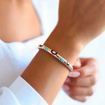 Qingmipy Watch 38/40/41mm İçin Pembe Altın Zincirli Kedi Gözü Taşlı Bileklik - Lüks Stili Kolunuza Taşıyın