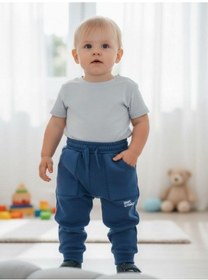Resim Zekids Erkek Çocuk Cepli Jogger Eşofman Alt-16386 Mavi 