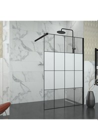 Resim Tekno Duş Black Tetra 6mm Yarım Kumlama Karolaj Cam Seperatör Duşakabin Yarı Beyaz 