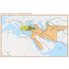 Resim Gürbüz Büyük Selçuklu İmparatorluğu Haritası 70X100CM Askılı 