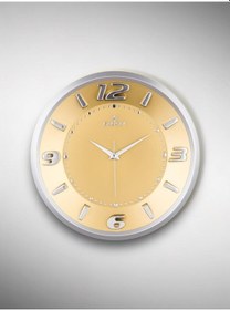 Resim Galaxy Exclucive Kabartama Rakamlı Klasik Kadranlı 30 Cm Duvar Saati Gold Gri 