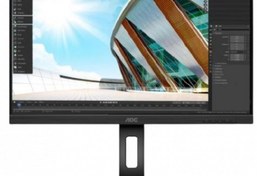 Resim Aoc 23.8 Q24P2Q Ips Pivot Mm Monitör 4Ms Siyah 2560x1440 Dp Hdmi Vga 75Hz Usb Hoparlör Vesa 