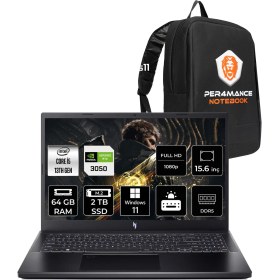 Resim Acer Nitro V 15 Intel Core I5 13420H 64GB 2tb SSD RTX3050/6GB 15.6" Fhd 144Hz Windows 11 Pro Taşınabilir Bilgisayar & Per4 Çanta NHQNCEY005P374 