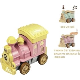 Resim Mena Rise Oyuncak Tren Işıklı Sesli Bas Gitsin 14CM - Pembe - 8068A (Lisinya) 