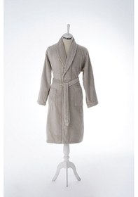 Resim Özdilek Colourist Şal Yaka Bornoz L Beden Bej Bej 