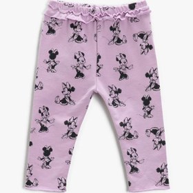 Resim Kız Bebek Mickey Mouse Lisanslı Baskılı Tayt 