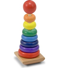 Resim Melissa And Doug Ahşap Gökkuşağı Kule 