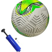 Resim keufman El Dikişli 410 Gram Soft Mat Deri 4 Astar Futbol Topu No:5 Her Türlü Sahalara Uygun + Pompa 
