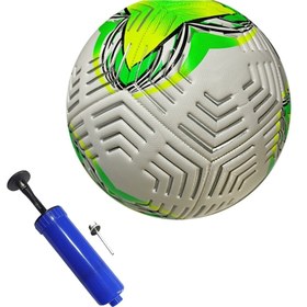Resim keufman El Dikişli 410 Gram Soft Mat Deri 4 Astar Futbol Topu No:5 Her Türlü Sahalara Uygun + Pompa 