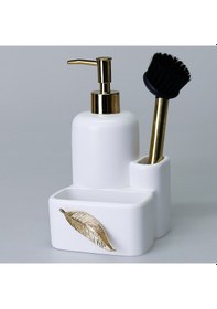 Resim Leaf Fırçalı Sıvılı Süngerlik Beyaz Altın 