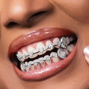 Resim Erkek ve Kadın Hip-Hop Tarzı Diş Gril - Sentetik Kübik Sentetik Zirkon​​ ile Kaplamalı Bakır, Rahat Giyim, Hip Hop Takıları, Cesur Moda Açıklaması, Dayanıklı Diş Gril 