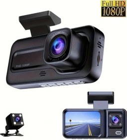 Resim Challenger 3 Kamera Lens Araç Dvr Hd 1080p Dash Kamera Park Kayıt İç Gece Görüşü Döngü Kayıt 32gb Sd Kart 