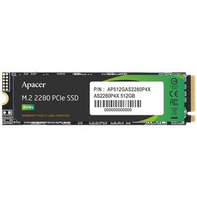 Resim Apacer AP512GAS2280P4X-1 512 GB M.2 PCIe NVMe Gen3 SSD 