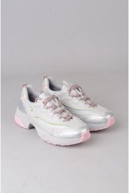 Resim SEÇ KUNDURA SEÇ 34120 KALIN TABANLI KADIN SNEAKERS GRİ-PEMBE 
