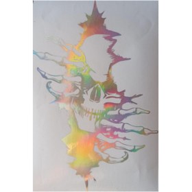 Resim meristeed Sticker Kurukafa9504304 Model Hologram Renk Araç, Cam, Prüzsüz Yüzeyler 17 x 25 