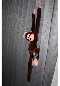 Resim Sesli Sarılan Peluş Maymun 25cm - Kahverengi 