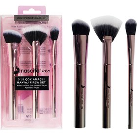 Resim Nascita Pro Metalik - Çok Amaçlı Makyaj Fırça Seti 3'lü No: 103 