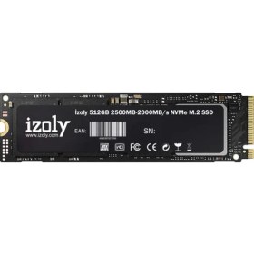 Resim İzoly 512GB 2500MB-2000MB NVMe M.2 PCI-Express 3.0 SSD 