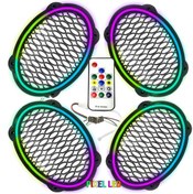 Resim Poke Pixel Ledli Oval Hoparlör Kapak Animasyonlu 4 Adet Poke 