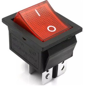 Resim Mr-104-0 Geniş Kırmızı Işıklı Anahtar On-off 4p Kırmızı 