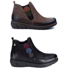 Resim Venüs 1953755K Kadın Deri Lastikli Fermuarlı Kısa Bot 