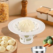 Resim Ayarlanabilir Plastik Baozi Kalıbı - Mükemmel Evde Hamur Yapmak İçin Kolay Çıkarılabilir Hamur Basma, Pas ve Kırışıklık Karşıtı, Evde Pişirme ve Catering İçin İdeal, Temizlemesi Kolay, Başlangıçlar İçin Mükemmel 