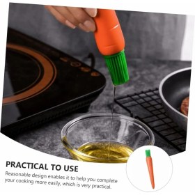 Resim Octopus Bazaar 1 Adet Pratik Havuç Şeklinde Hazneli Yağ Sos ve Yumurta F Irçası Hazneli Yağ Yumurta Fırçası 