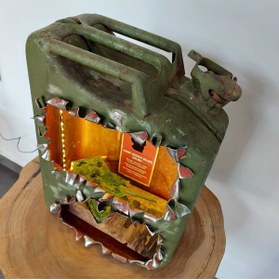 Resim kho military design Patlama Efektli Benzin Bidonu Aydınlatma 